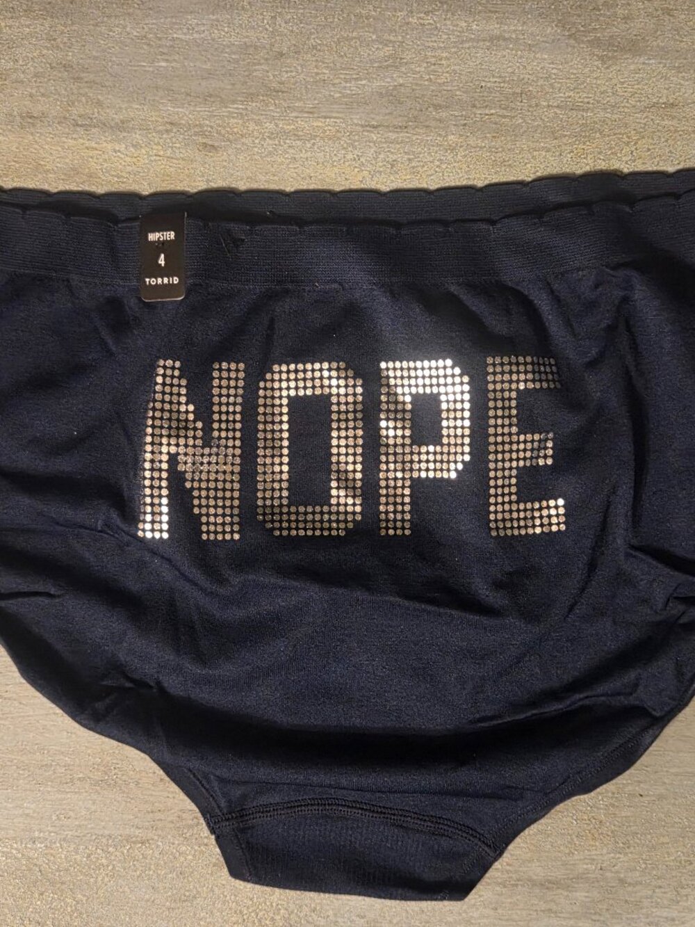 Torrid Navy Blue "Nope" Hipster Panties Plus Size 4 NWT